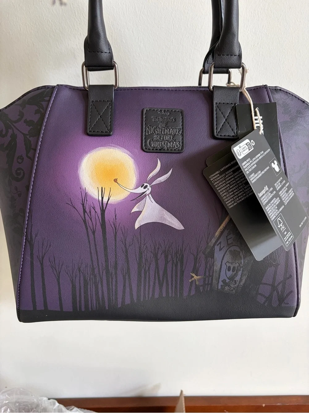 Loungefly Purple & Black The Nightmare Before Christmas Satchel